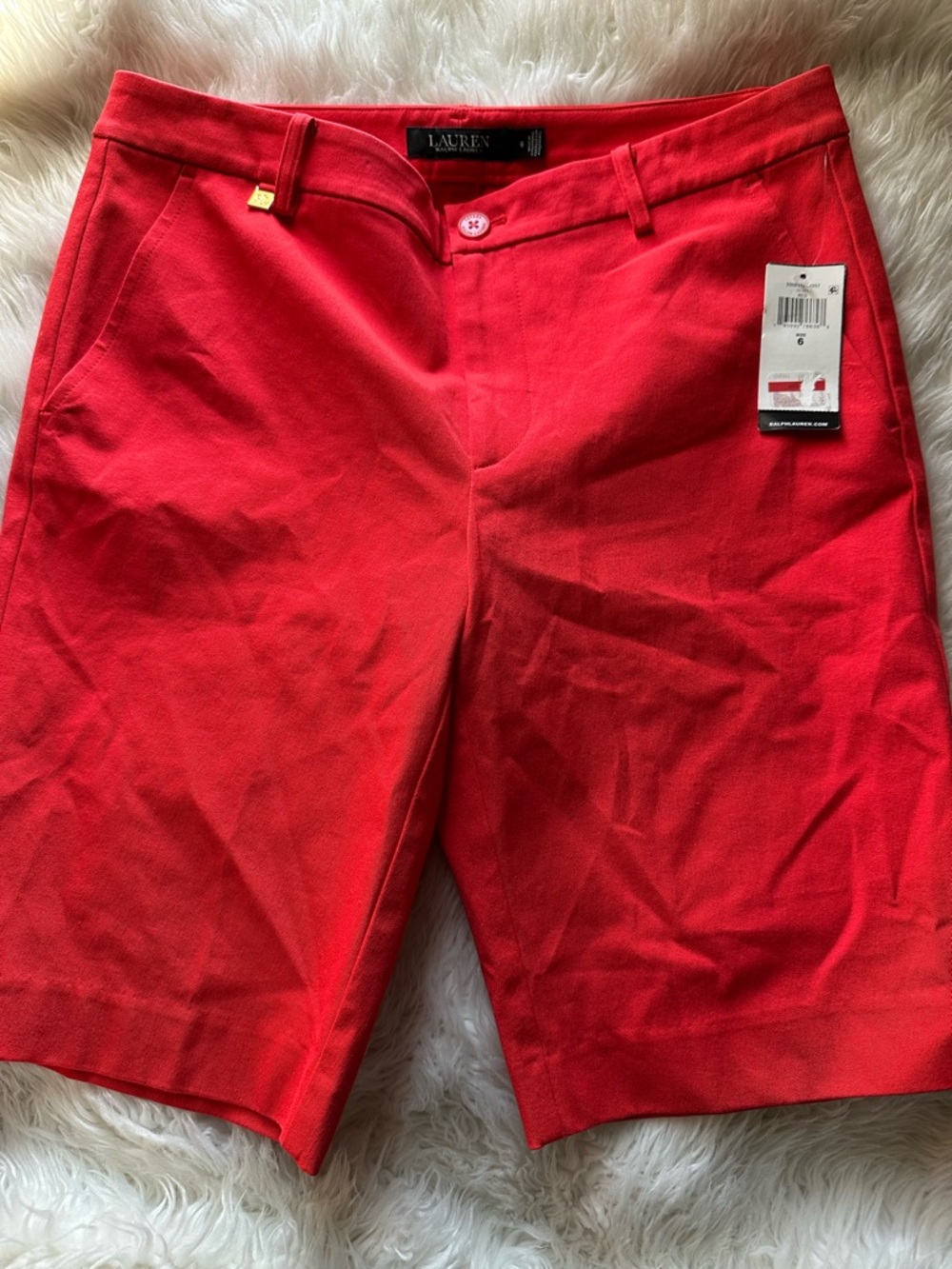 NWT Lauren Ralph Lauren Red Bermuda shorts
